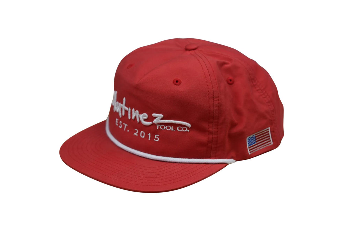 MARTINEZ SIGNATURE FLAT BRIM SNAPBACK - RED