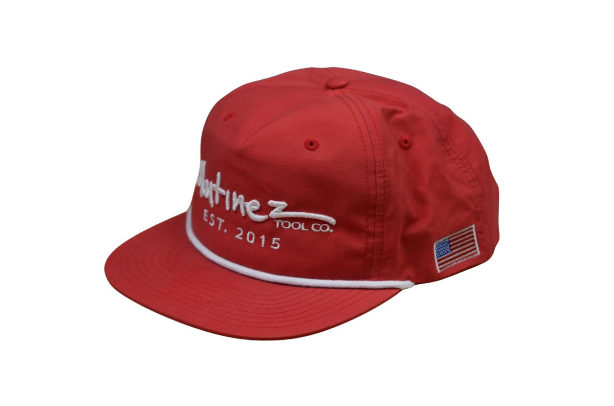 MARTINEZ SIGNATURE FLAT BRIM SNAPBACK - RED
