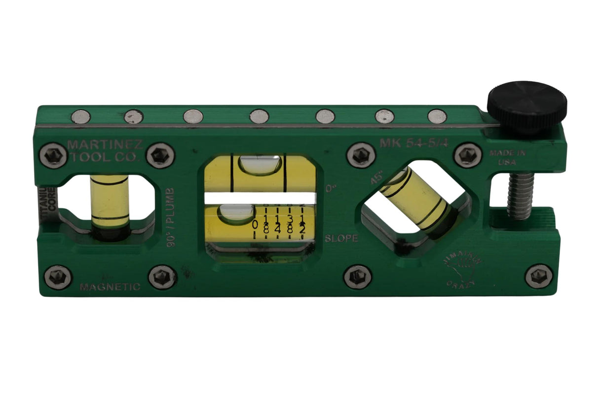 Martinez Titanium 5" Magnetic Torpedo and Conduit Level - Green