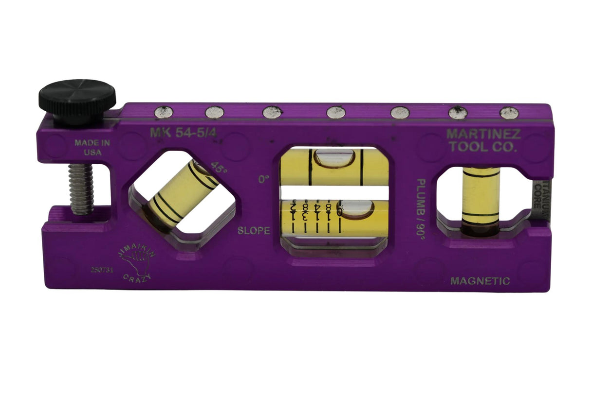 Martinez Titanium 5" Magnetic Torpedo and Conduit Level - Purple