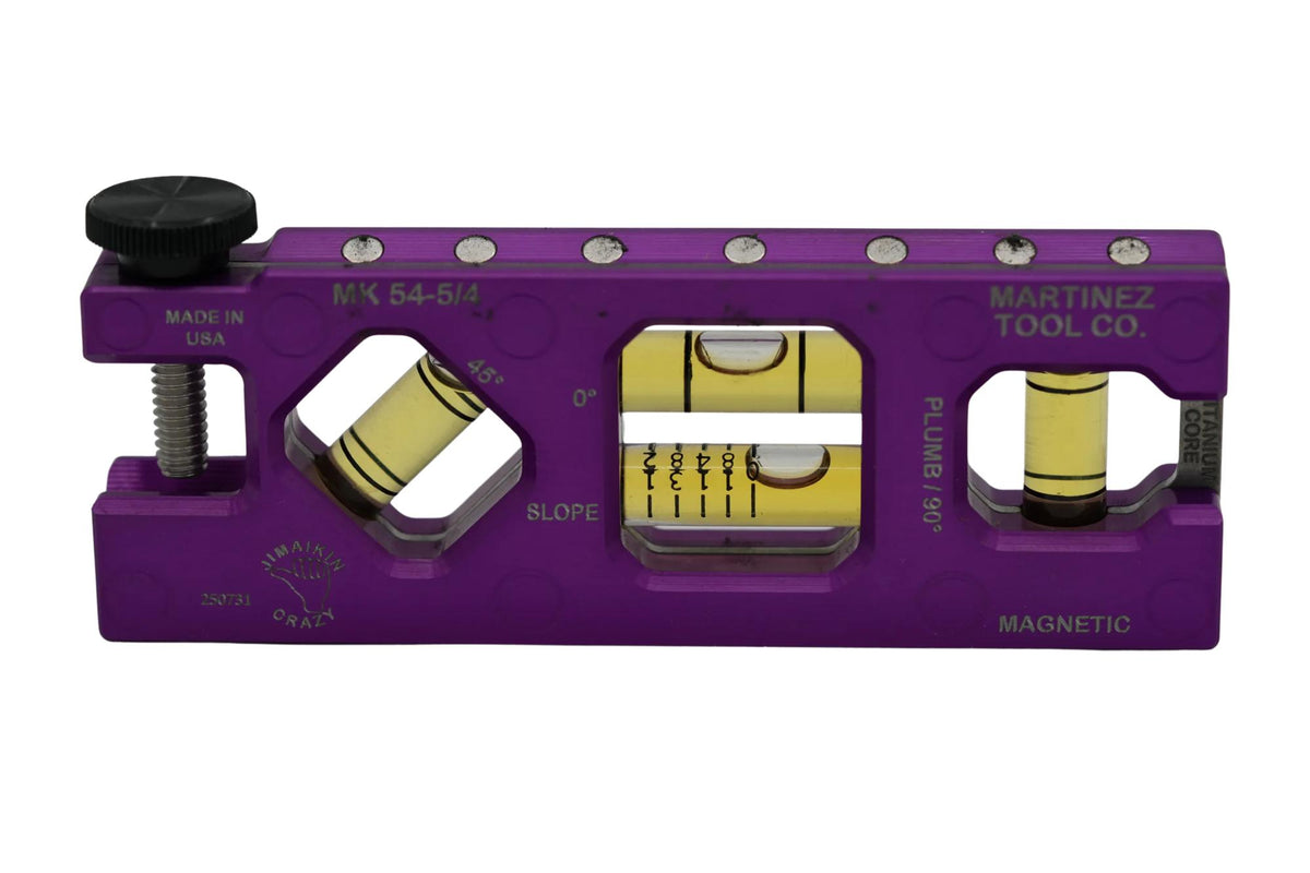 Martinez Titanium 5" Magnetic Torpedo and Conduit Level - Purple
