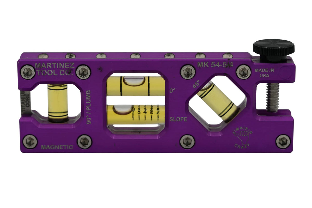 Martinez Titanium 5" Magnetic Torpedo and Conduit Level - Purple