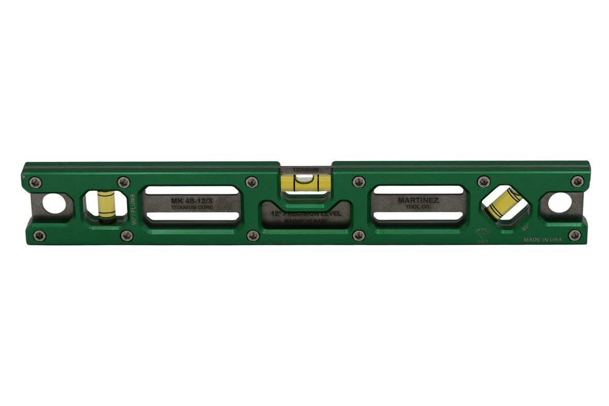 Martinez Titanium 12" Magnetic Torpedo and Conduit Level - Green