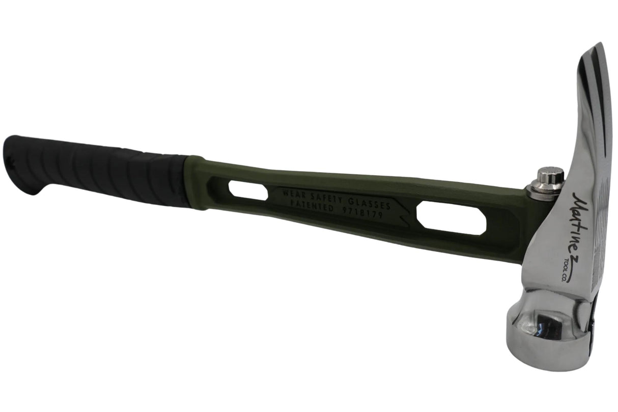 Reaper Carc Green 15oz M1 Polished Milled Etched American Flag Face Titanium Framing Hammer
