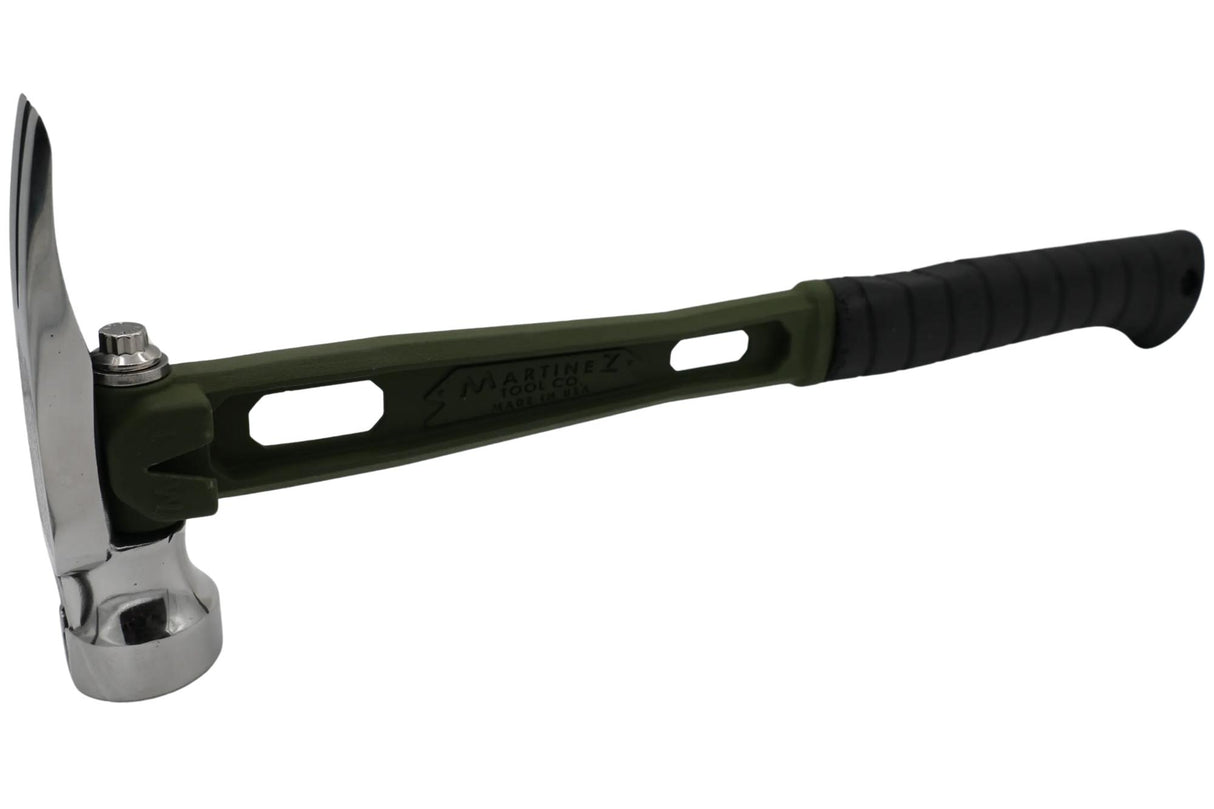 Reaper Carc Green 15oz M1 Polished Milled Etched American Flag Face Titanium Framing Hammer