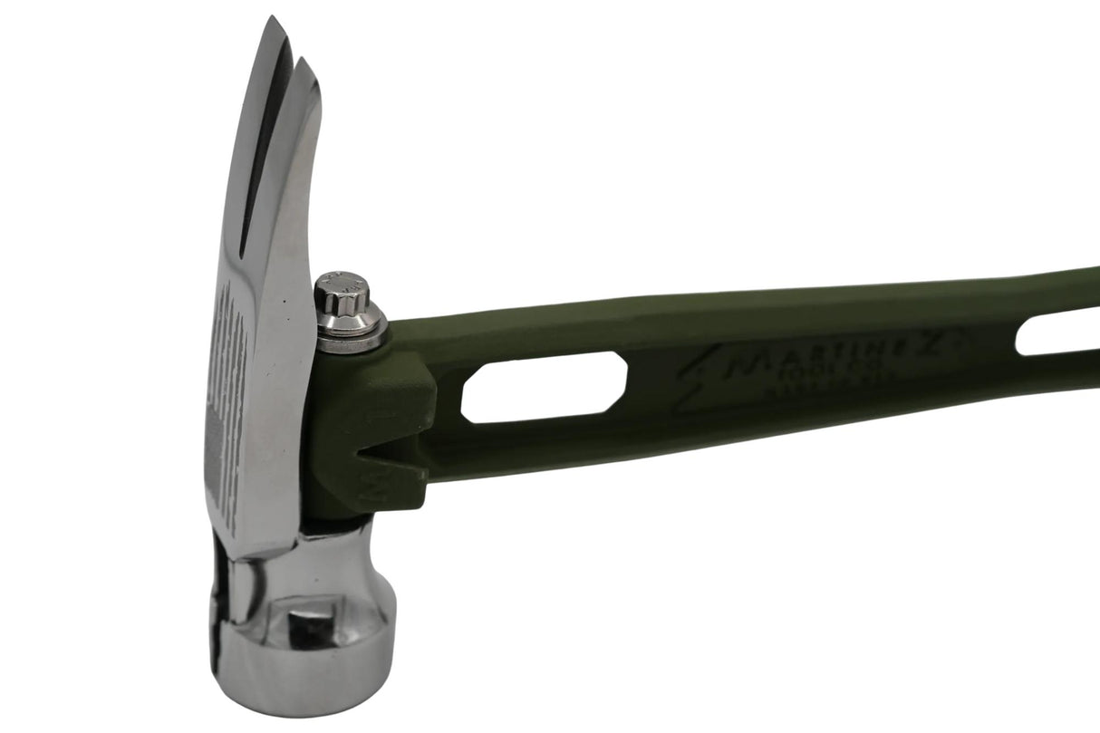 Reaper Carc Green 15oz M1 Polished Milled Etched American Flag Face Titanium Framing Hammer
