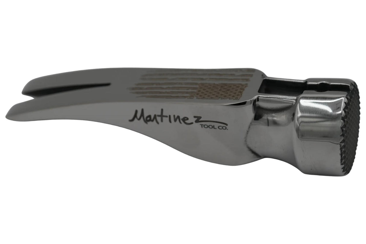 Polished Martinez Tool Co. M1 Milled Face Framing Hammer Head With American Flag