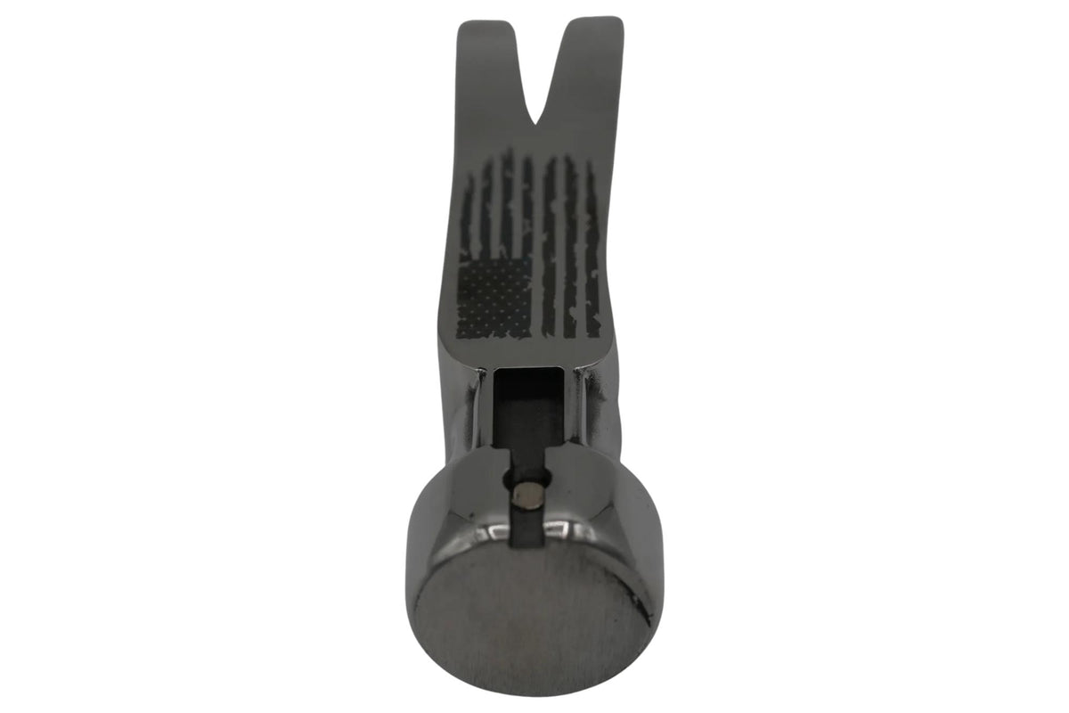 Polished Martinez Tool Co. M1 Smooth Face Framing Hammer Head With American Flag