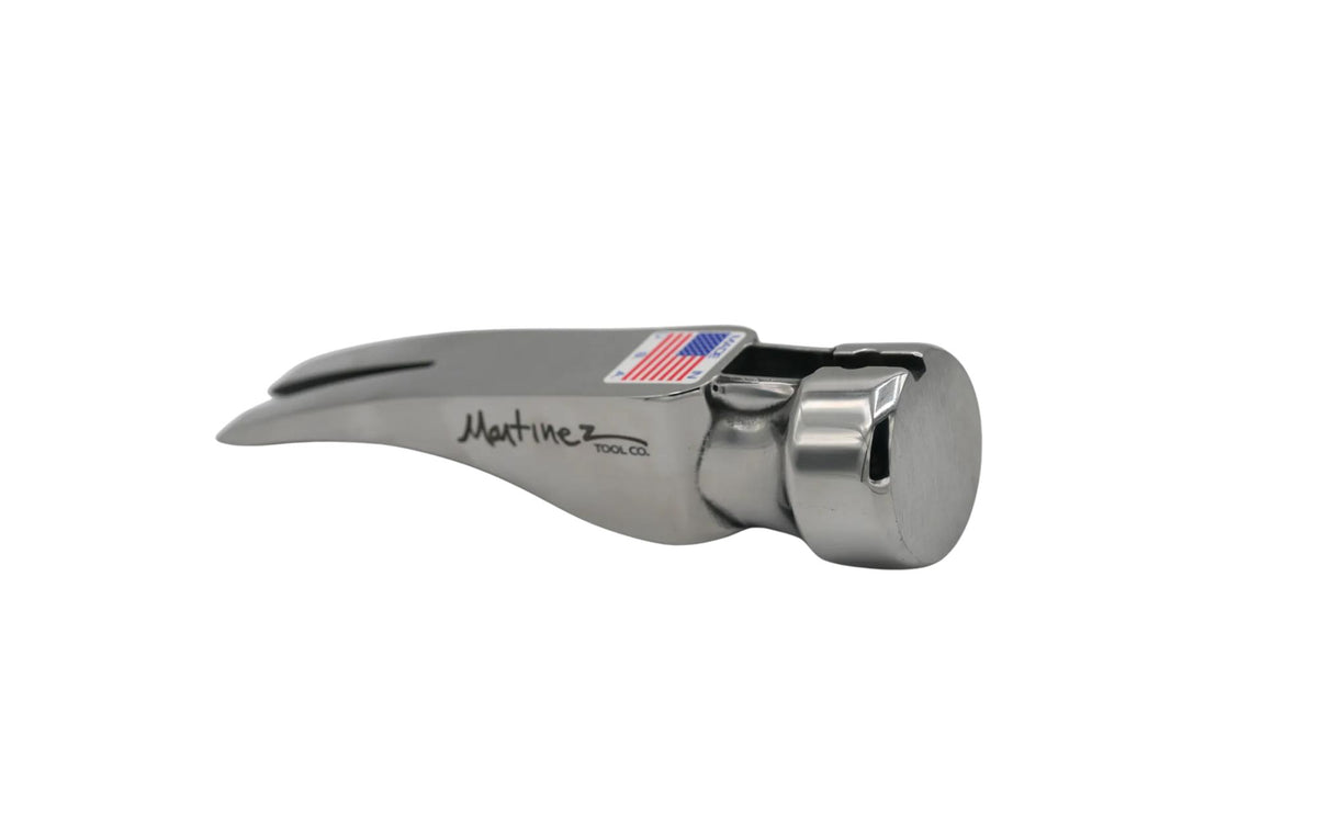 Polished Martinez Tool Co. M1 Smooth Face Framing Hammer Head