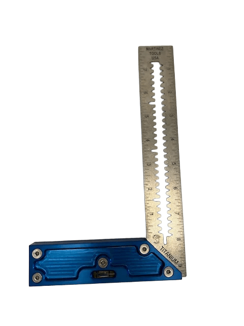 Martinez - Titanium Precision Square - (Blue Anodized Heel)