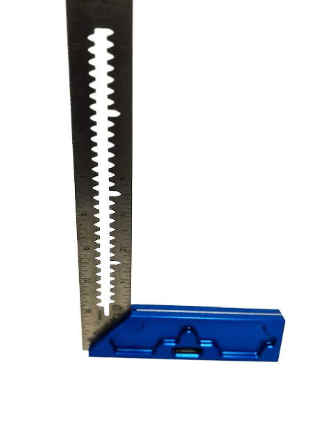 Martinez - Titanium Precision Square - (Blue Anodized Heel)