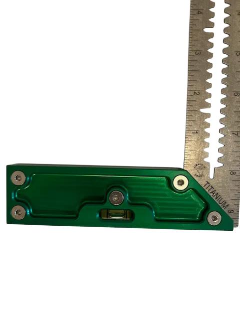 Martinez - Titanium Precision Square - (Green Anodized Heel)