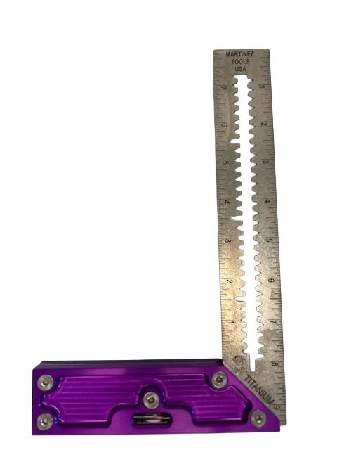 Martinez - Titanium Precision Square - (Purple Anodized Heel)