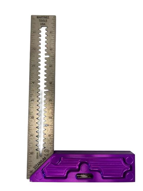 Martinez - Titanium Precision Square - (Purple Anodized Heel)
