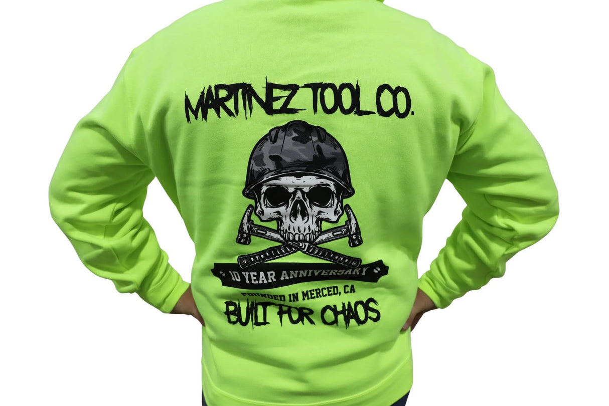 Martinez 10 Year Anniversary Hoodie - Safety Yellow - Large