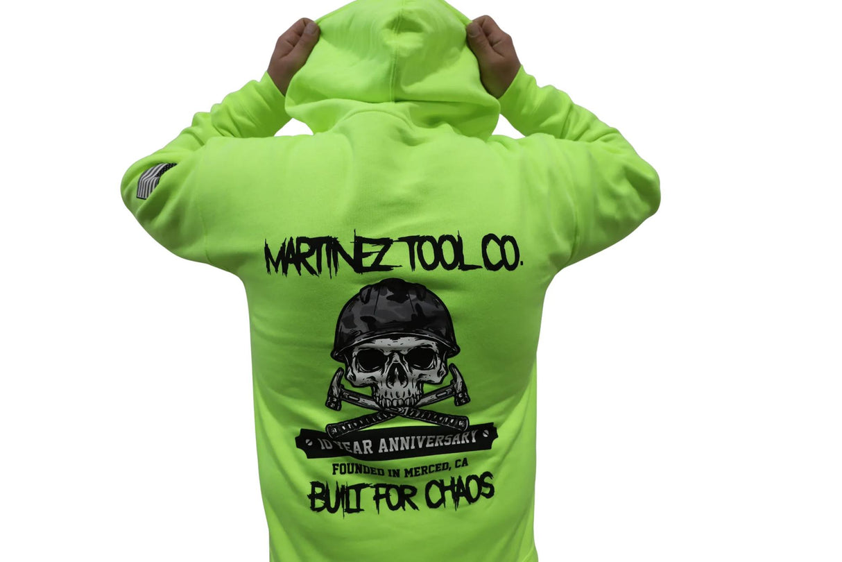 Martinez 10 Year Anniversary Hoodie - Safety Yellow - XL