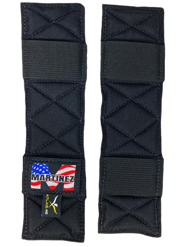 Martinez Suspender Shoulder Pads - Black & Red