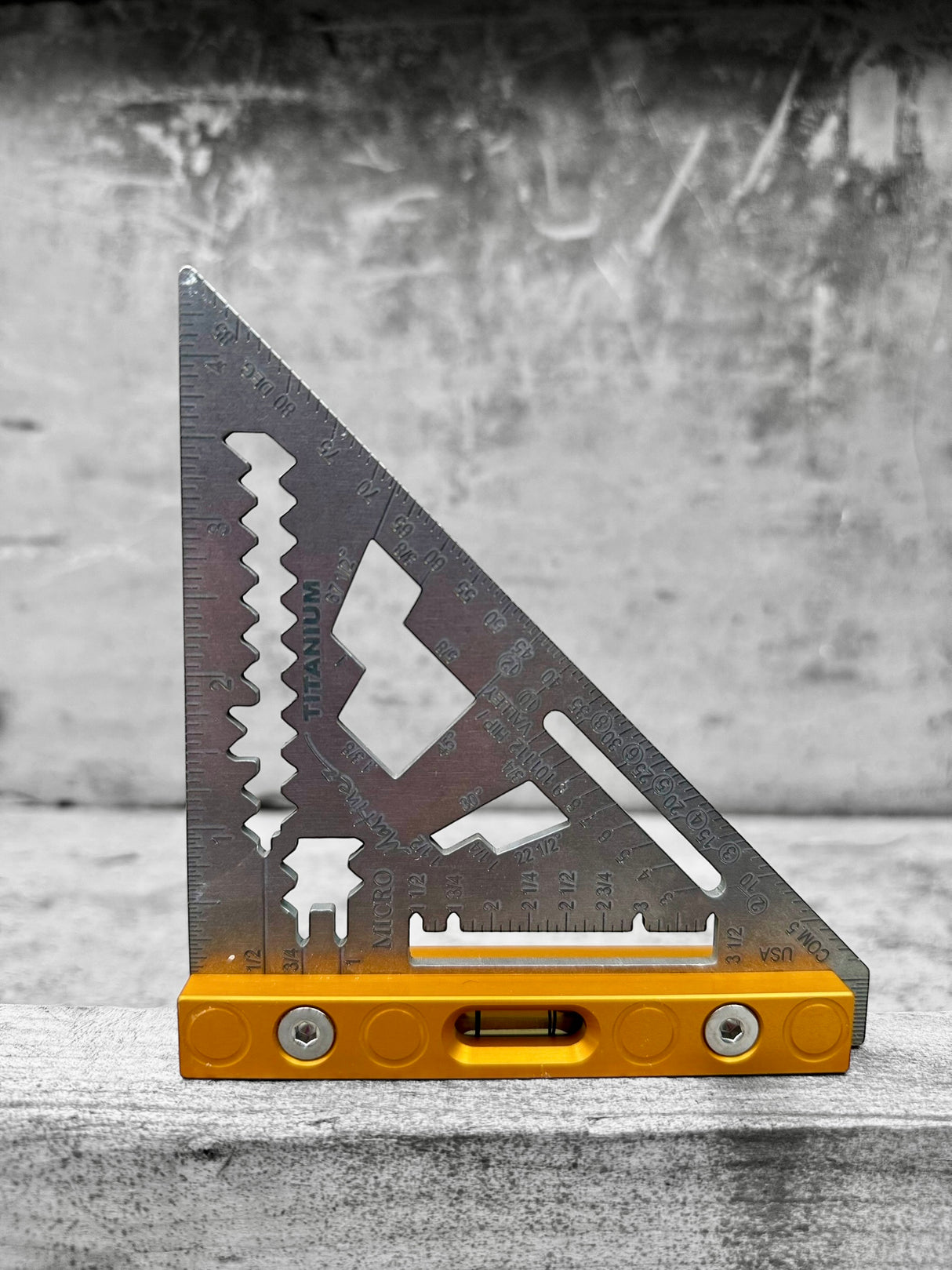 Martinez LevelLine Series™ – Titanium Micro Square (Orange Anodized Heel)