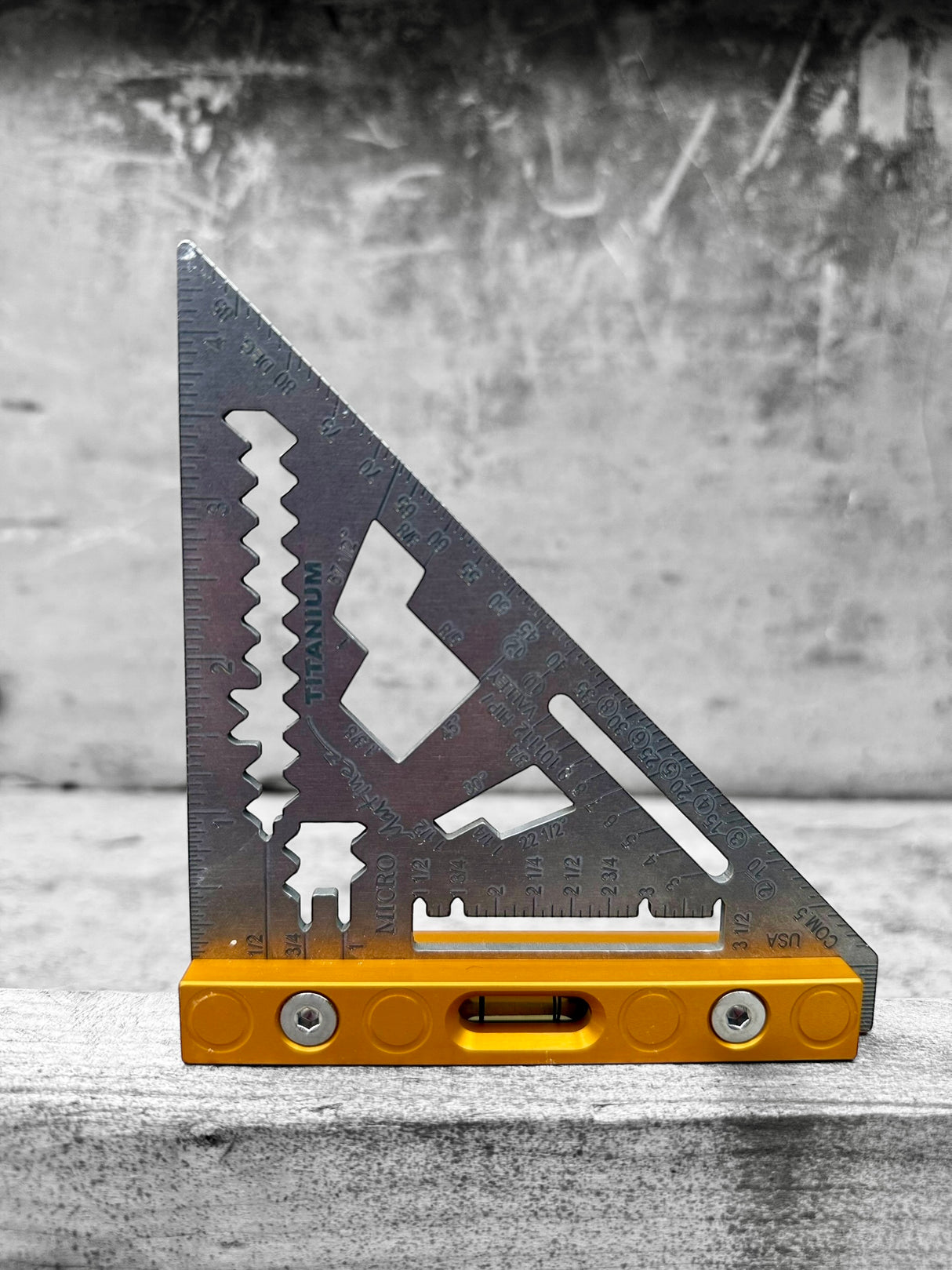 Martinez LevelLine Series™ – Titanium Micro Square (Orange Anodized Heel)