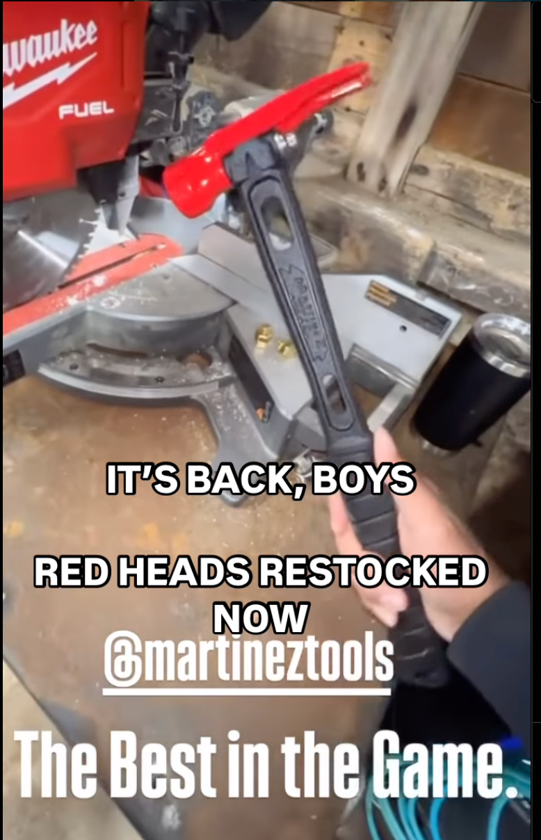 Martinez Firecracker 15 oz M1 Milled Face Titanium Framing Hammer