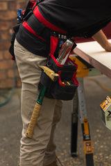 Martinez Padded Tool Belt - Black & Red - Size Medium