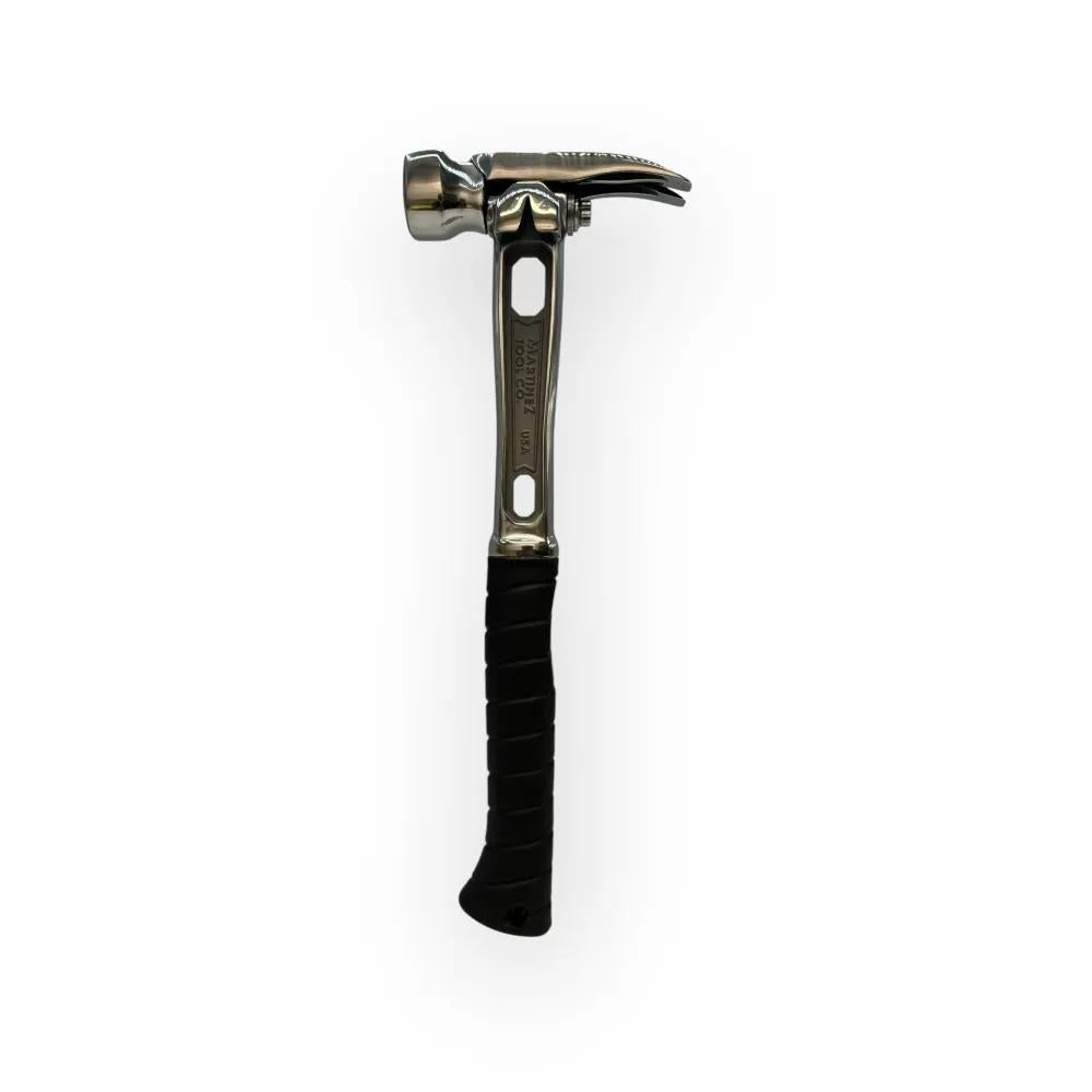 M4 Titanium Handle 12oz Smooth Steel Head Polished Precision Curved Grip Finish Hammer MZ4508_PL