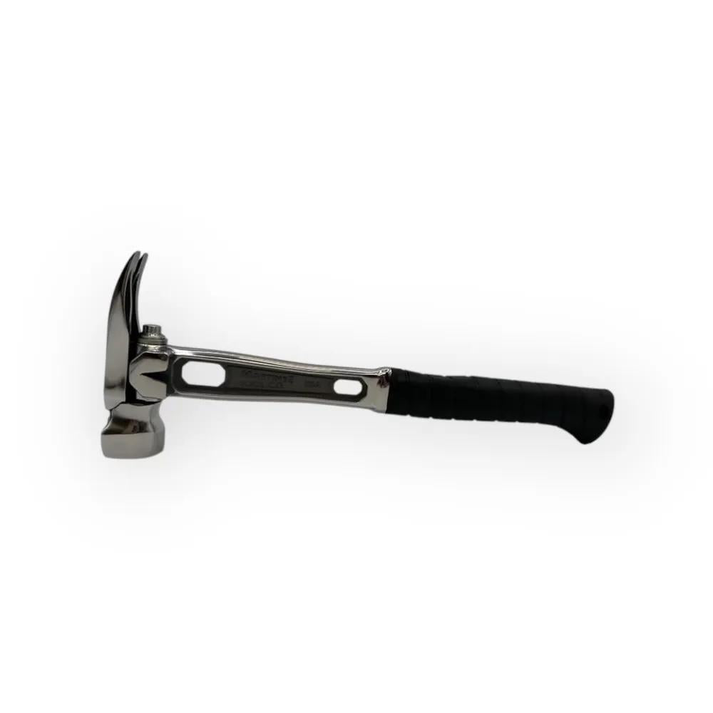 M4 Titanium Handle 12oz Smooth Steel Head Polished Precision Curved Grip Finish Hammer MZ4508_PL