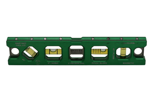 Martinez Titanium 9" V Groove Magnetic Torpedo and Conduit Level - Green