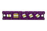 Martinez Titanium 9" V Groove Magnetic Torpedo and Conduit Level - Purple