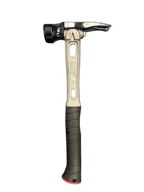 M1 Titanium Handle 15oz Milled Steel Head Curved Grip Framing Hammer - Signature Series