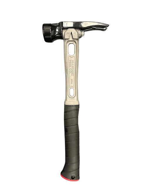 M1 Titanium Handle 15oz Milled Steel Head Curved Grip Framing Hammer - Signature Series