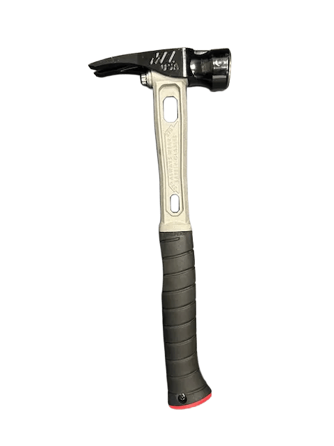 M1 Titanium Handle 15oz Smooth Steel Head Curved Grip Framing Hammer - Signature Series