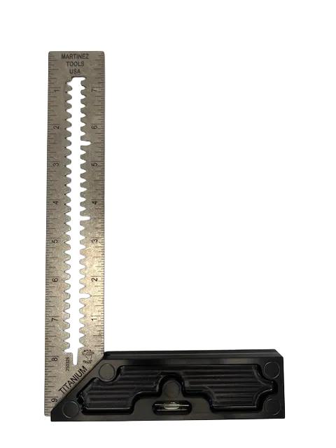 Martinez - Titanium Precision Square - (Blue Anodized Heel)
