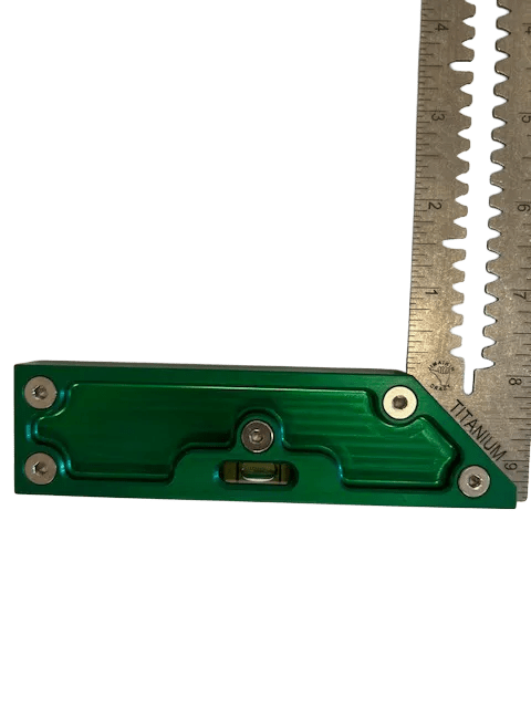 Martinez - Titanium Precision Square - (Green Anodized Heel)