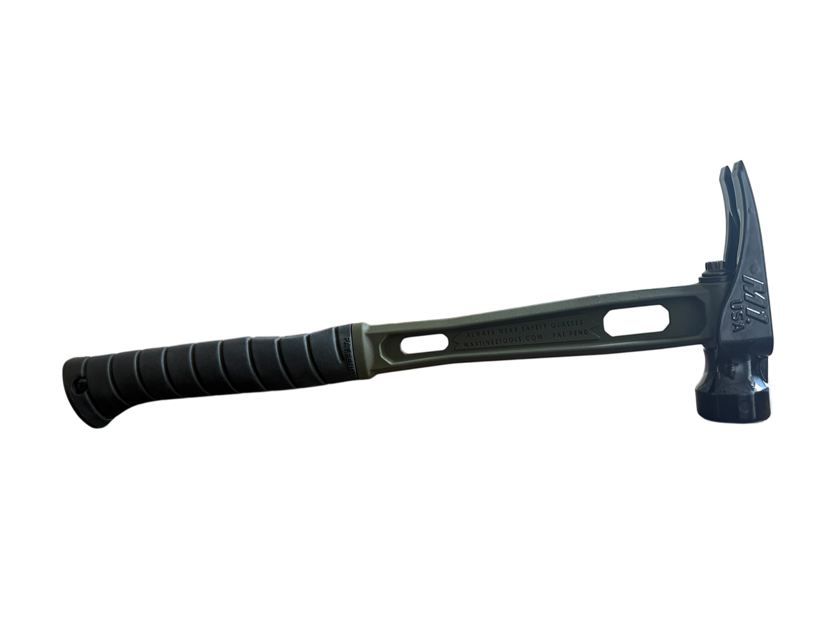 Martinez REAPER ONE - CARC GREEN 15oz M1 Milled Face Titanium Framing Hammer